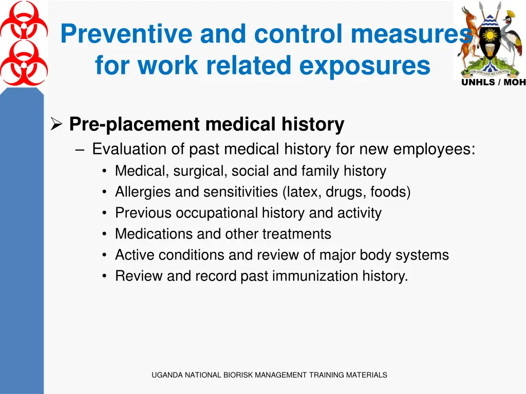 preventive and control measures for work related 6