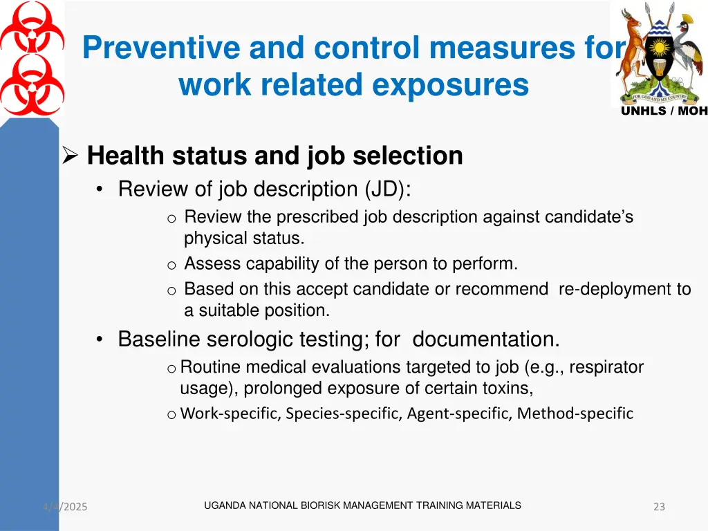 preventive and control measures for work related 7