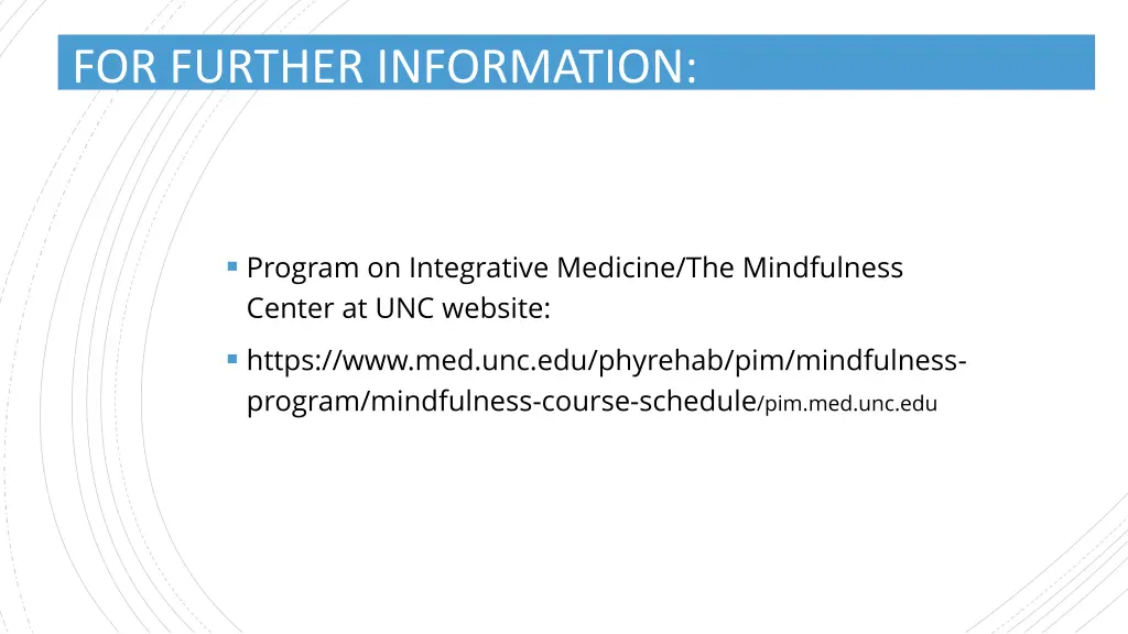 for further information