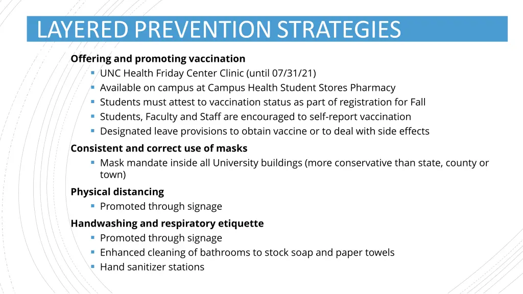 layered prevention strategies reduce spread