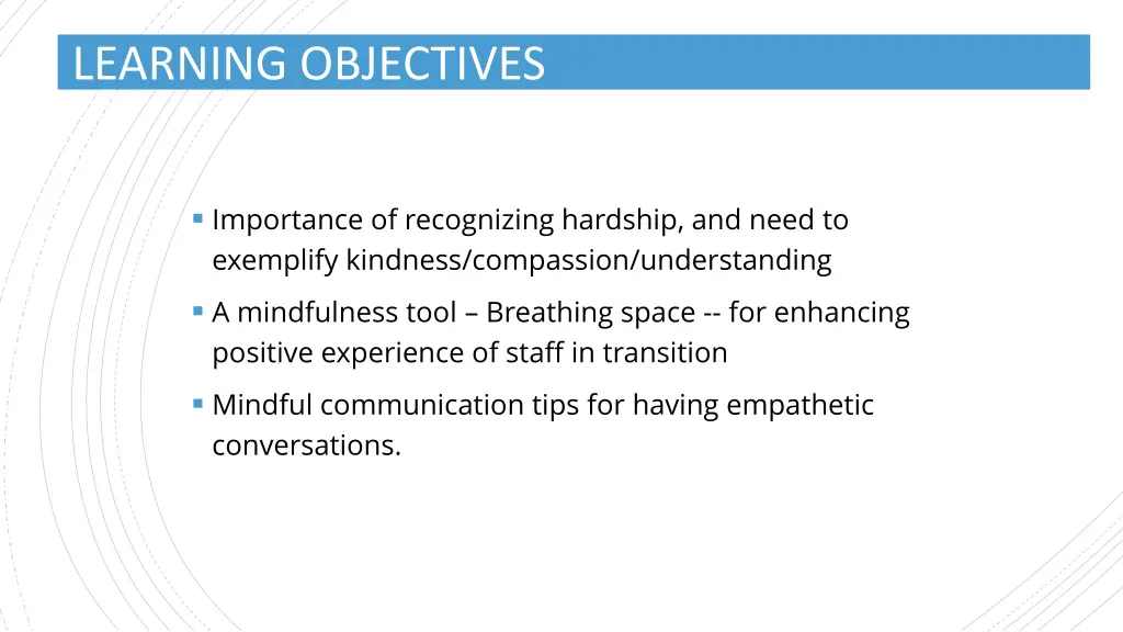 learning objectives