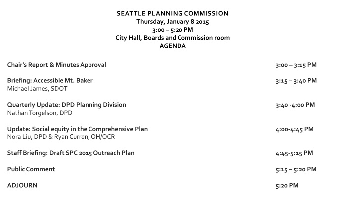 seattle planning commission thursday january