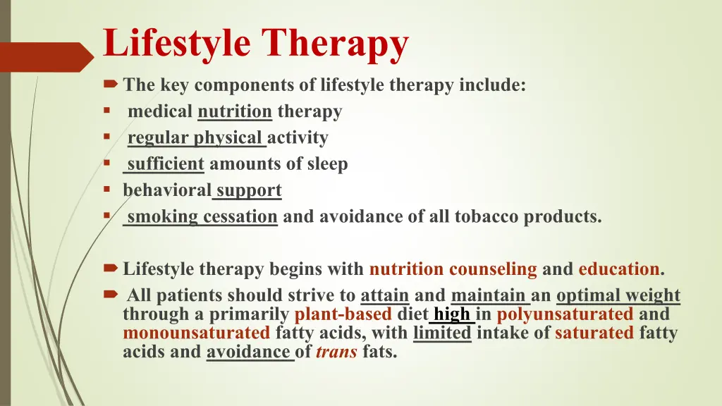 lifestyle therapy the key components of lifestyle