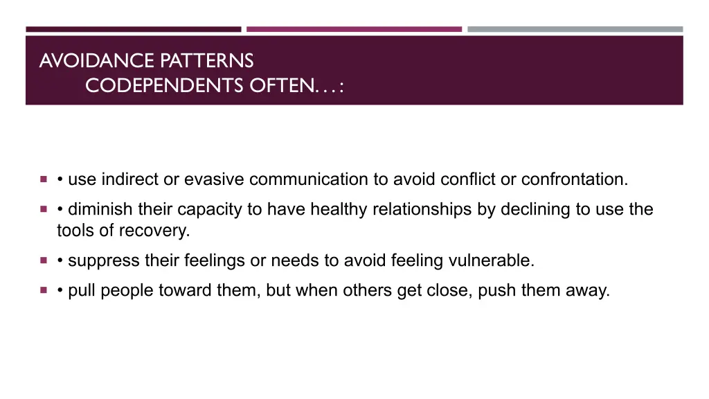 avoidance patterns codependents often 1