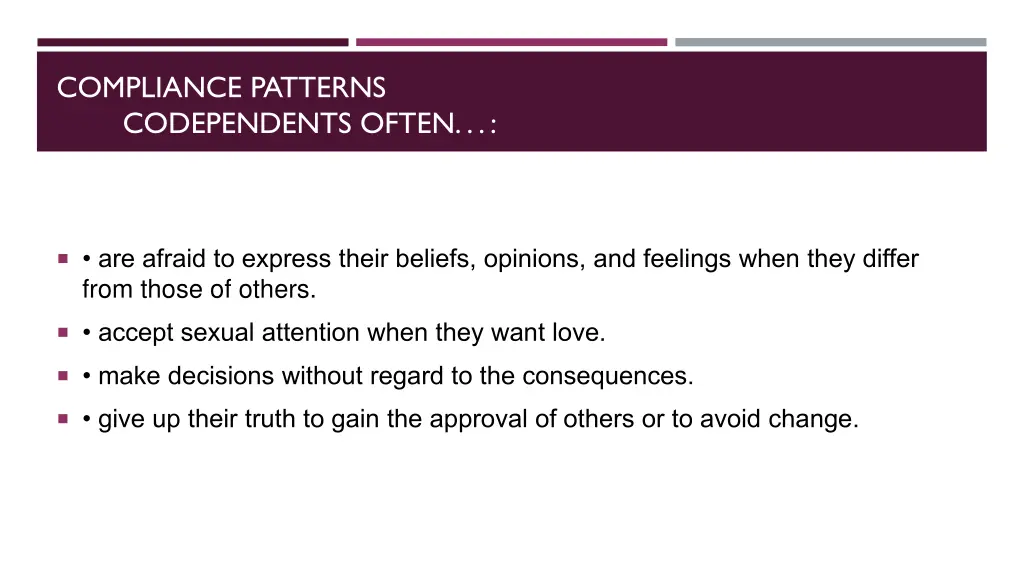 compliance patterns codependents often 1