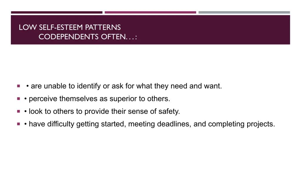 low self esteem patterns codependents often 2