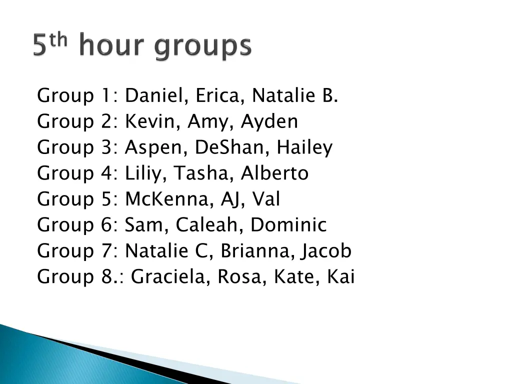 group 1 daniel erica natalie b group 2 kevin