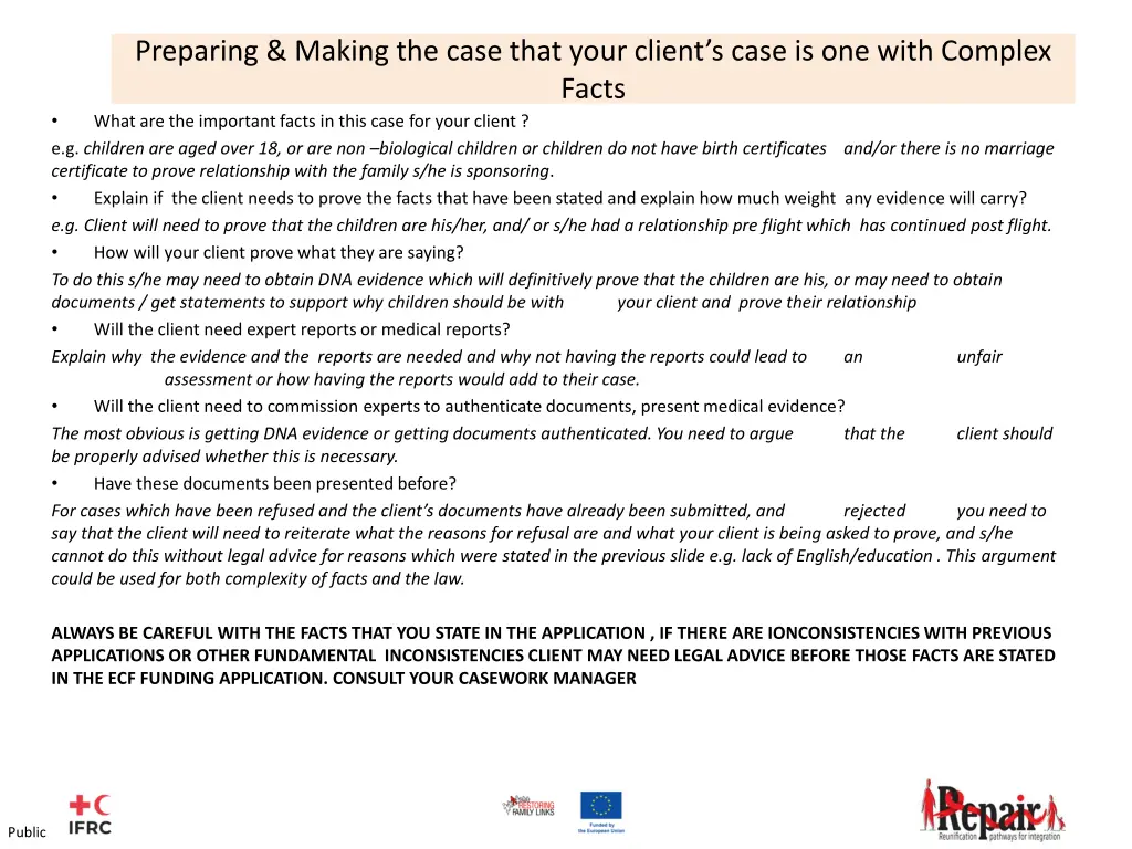 preparing making the case that your client s case