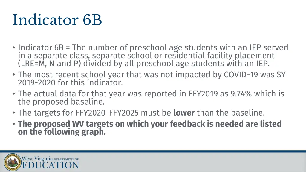 indicator 6b