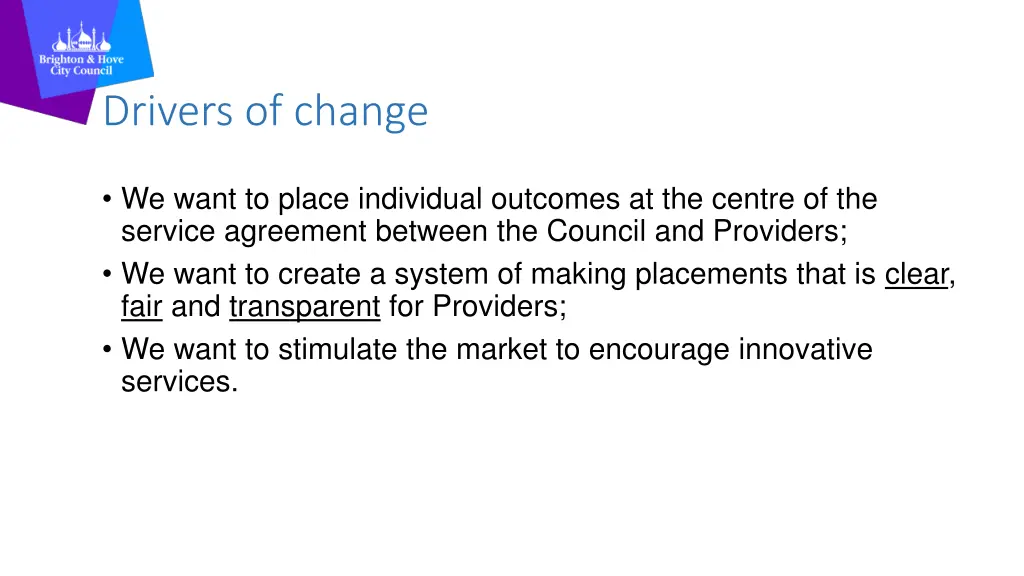 drivers of change