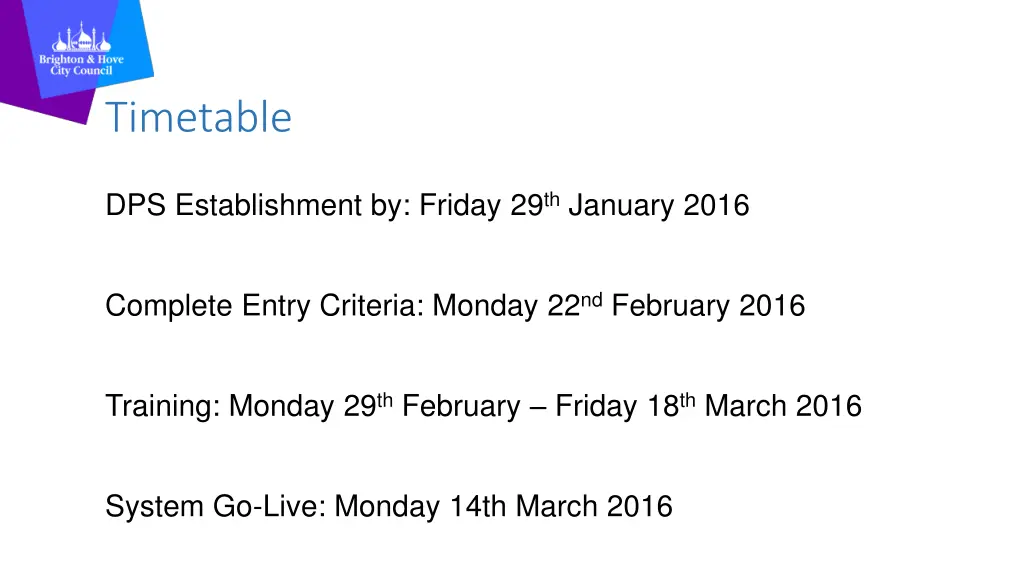 timetable