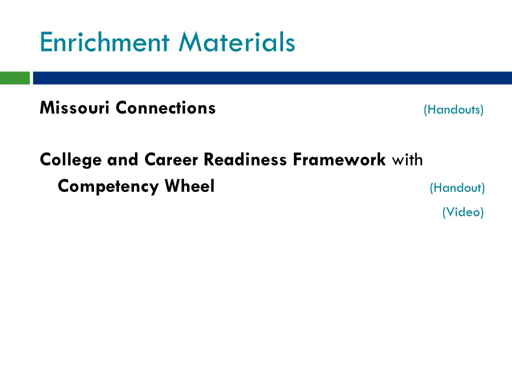 enrichment materials