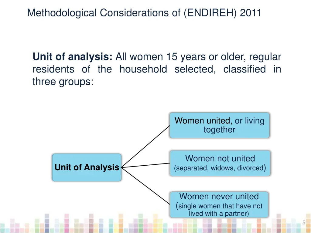 methodological considerations of endireh 2011