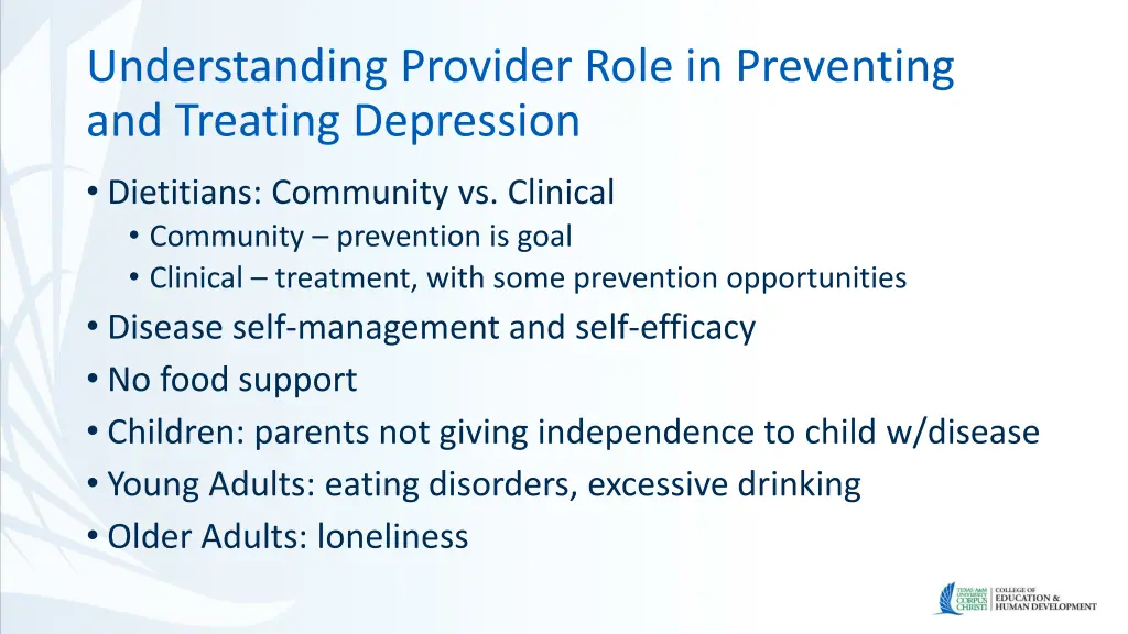 understanding provider role in preventing