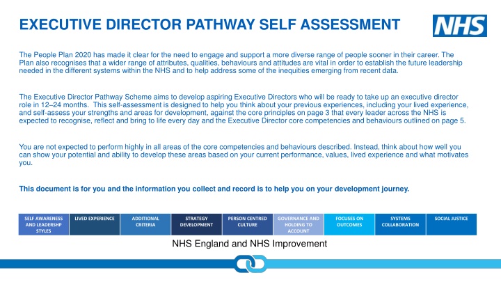 executive director pathway self assessment
