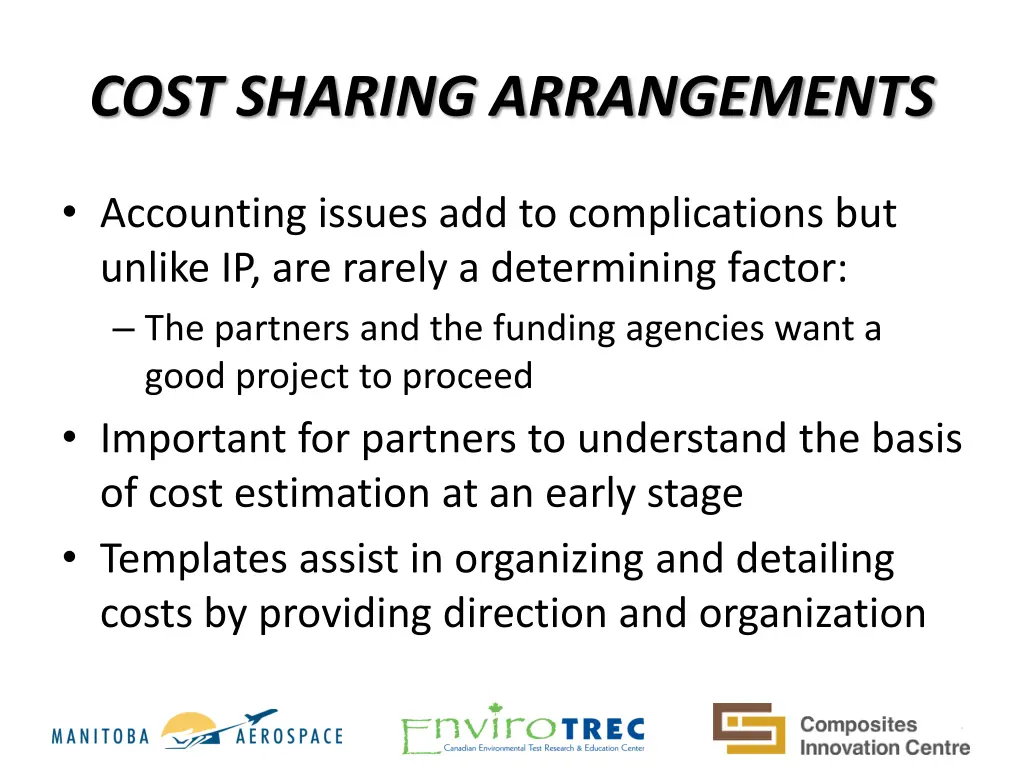 cost sharing arrangements 1