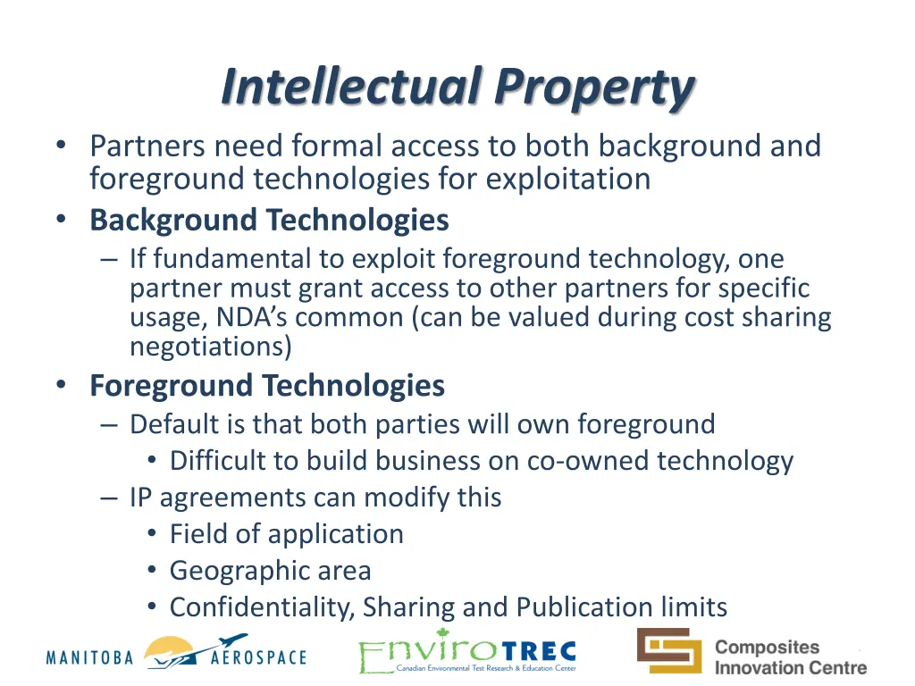 intellectual property partners need formal access