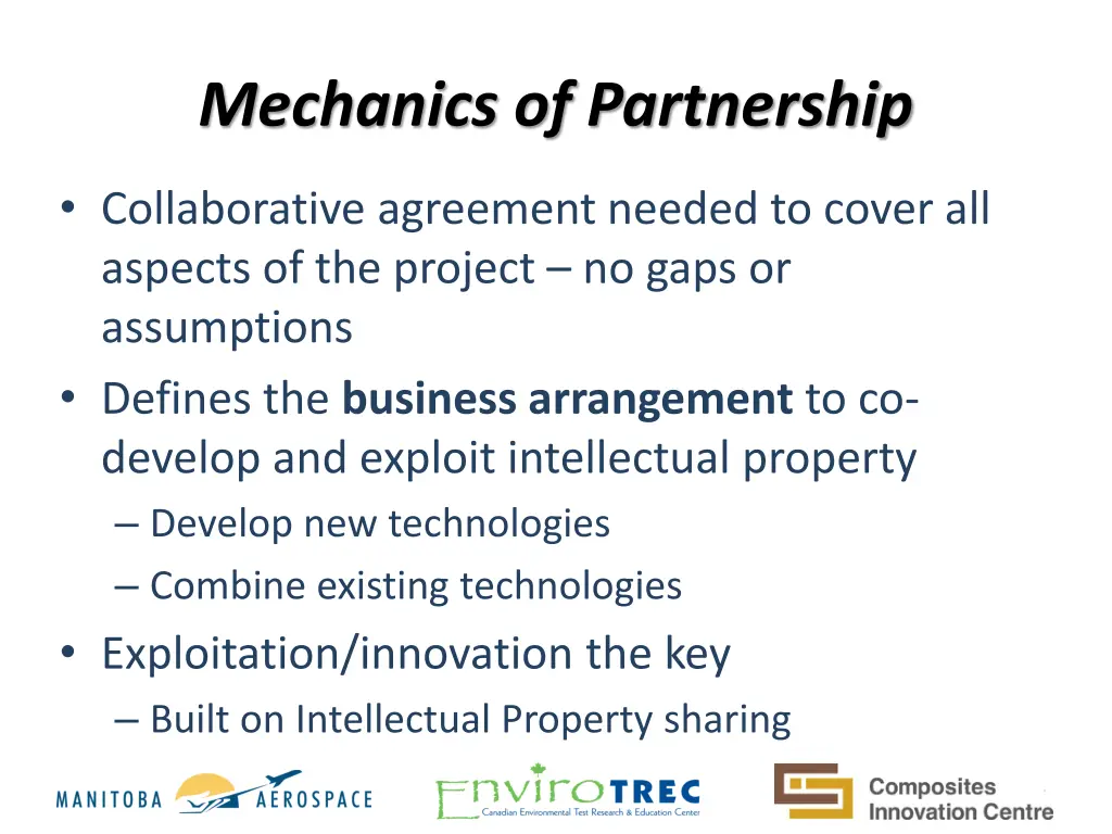 mechanics of partnership