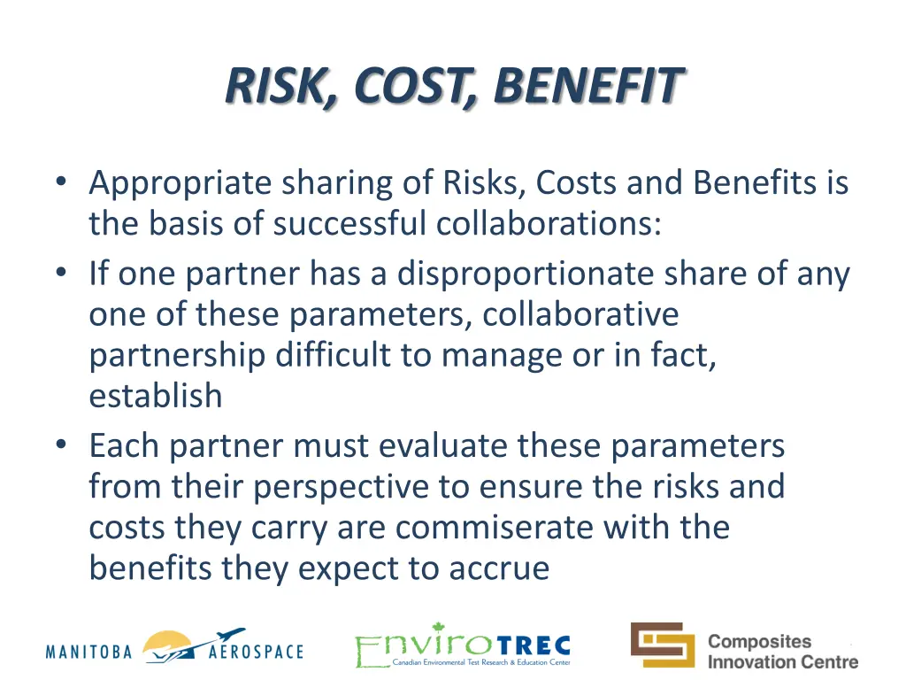 risk cost benefit