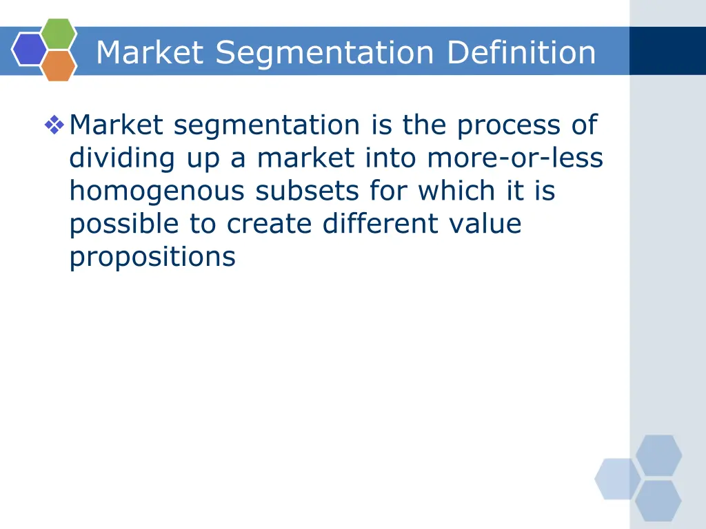 market segmentation definition
