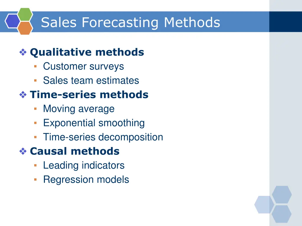 sales forecasting methods
