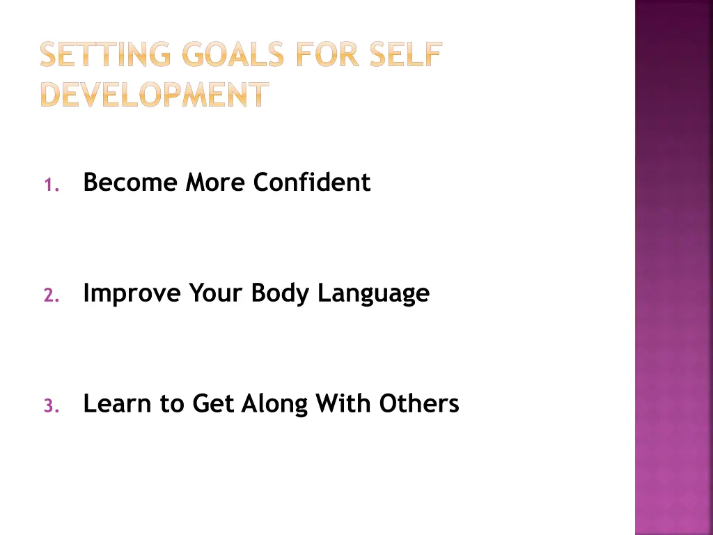 setting goals for self development 2