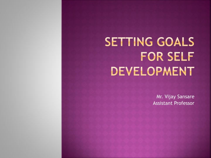 setting goals for self development