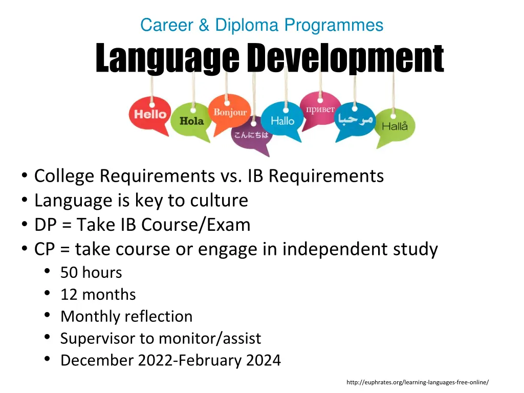 career diploma programmes