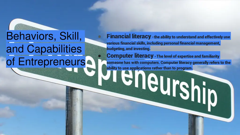 behaviors skill and capabilities of entrepreneurs 1
