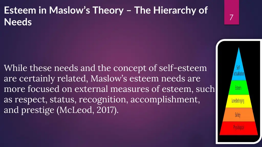 esteem in maslow s theory the hierarchy of needs