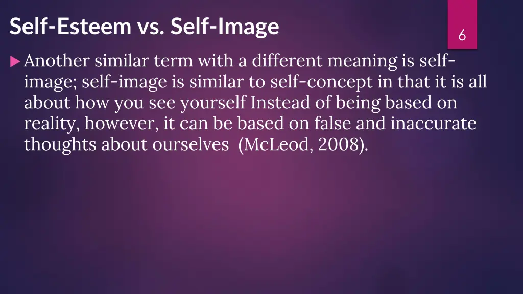 self esteem vs self image