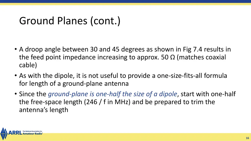 ground planes cont