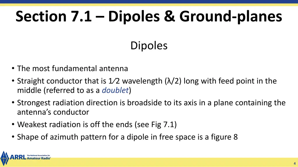 section 7 1 dipoles ground planes