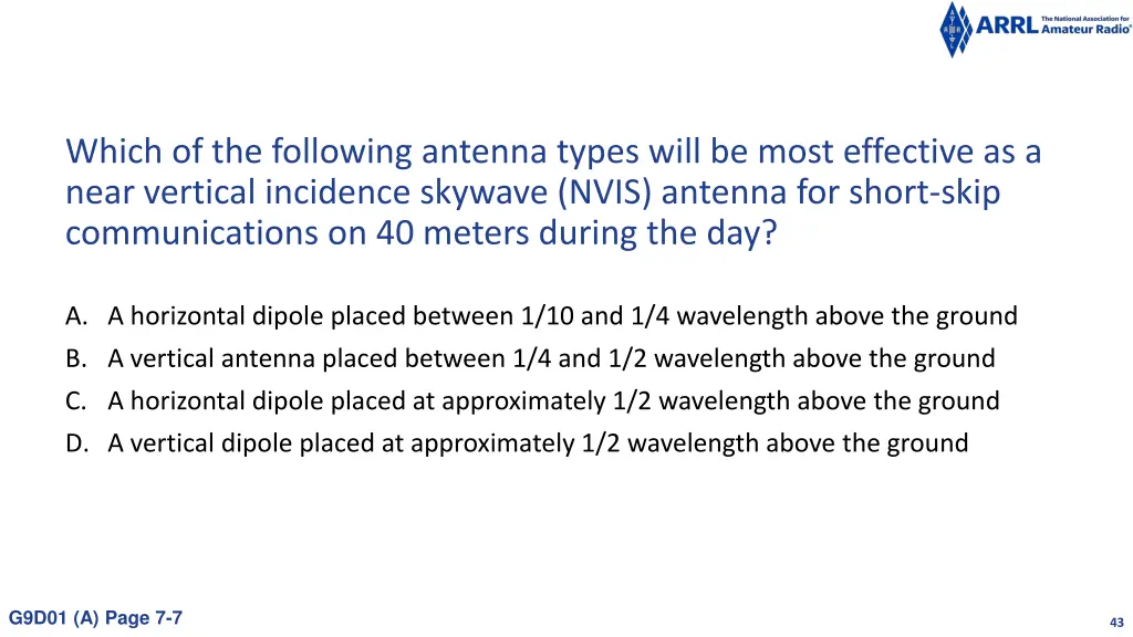 which of the following antenna types will be most