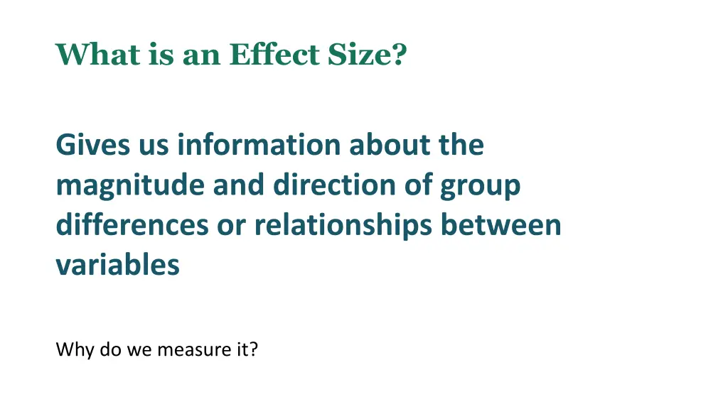 what is an effect size