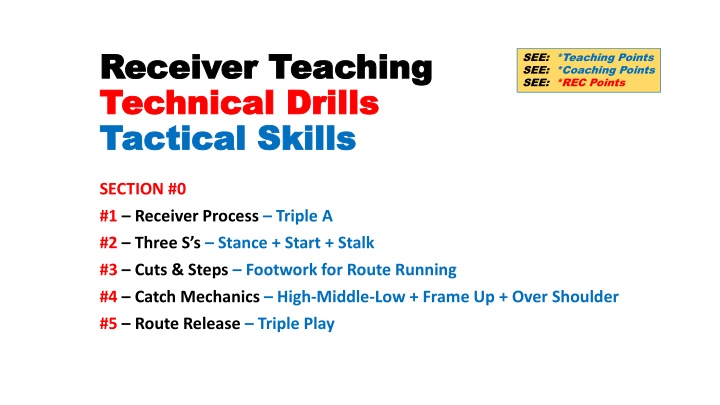 receiver teaching receiver teaching technical