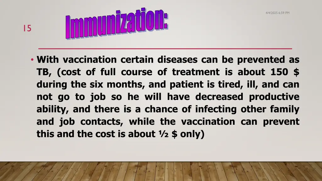 immunization