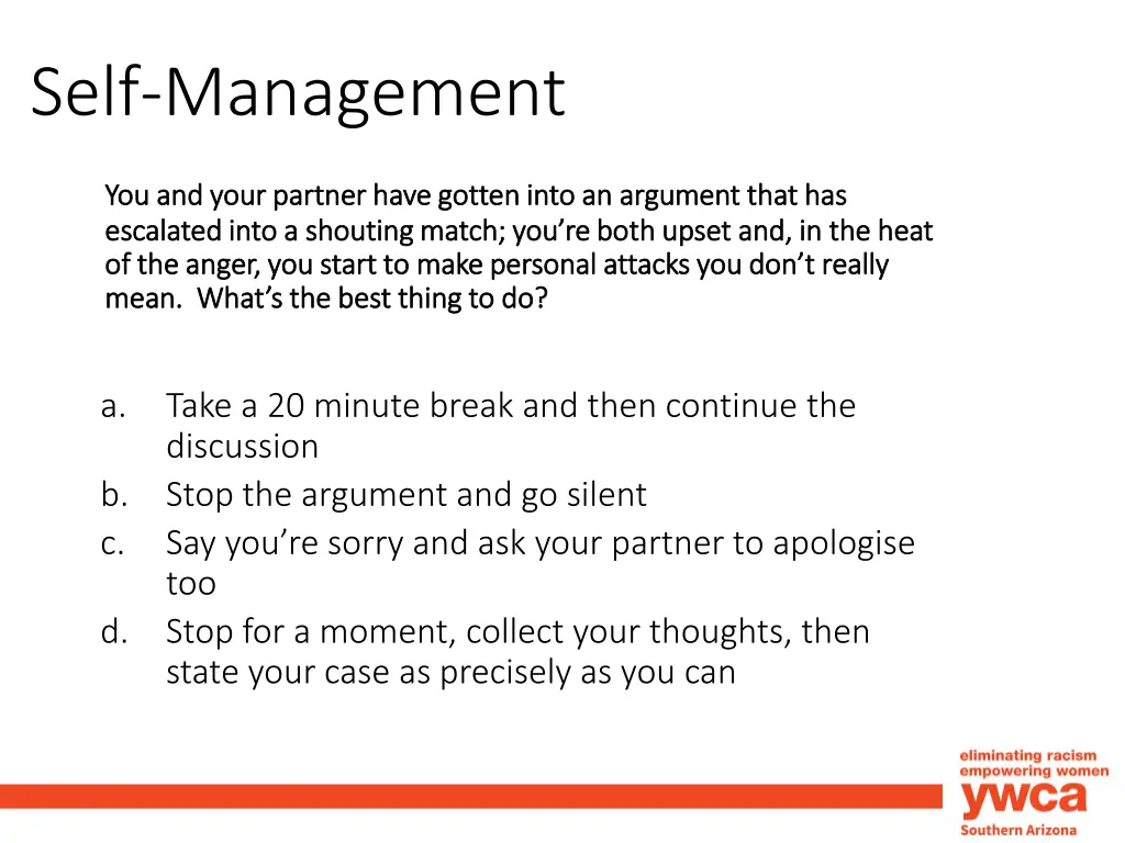 self management