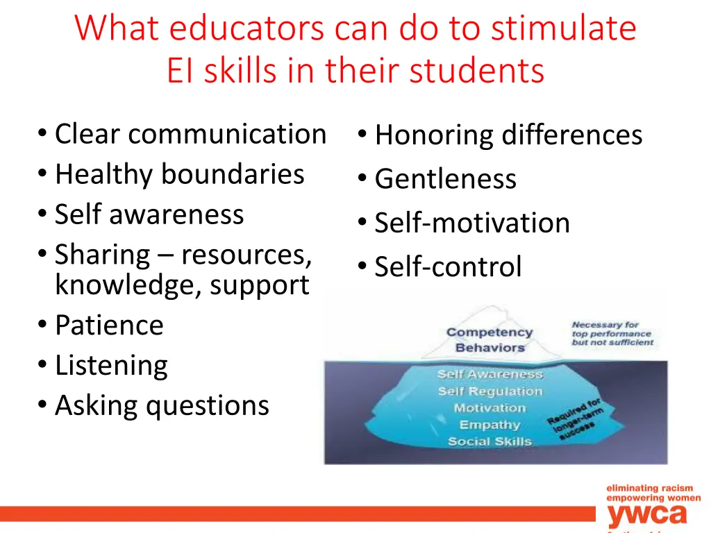 what educators can do to stimulate ei skills