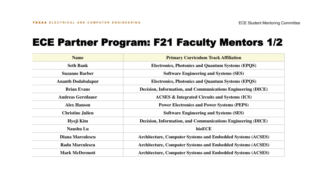 ece student mentoring committee 3