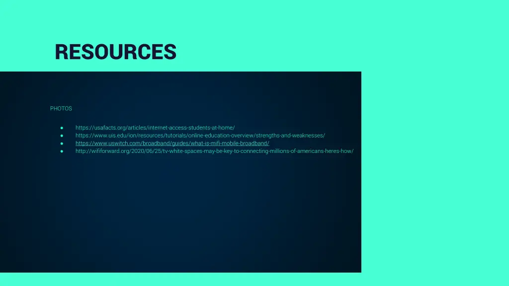 resources