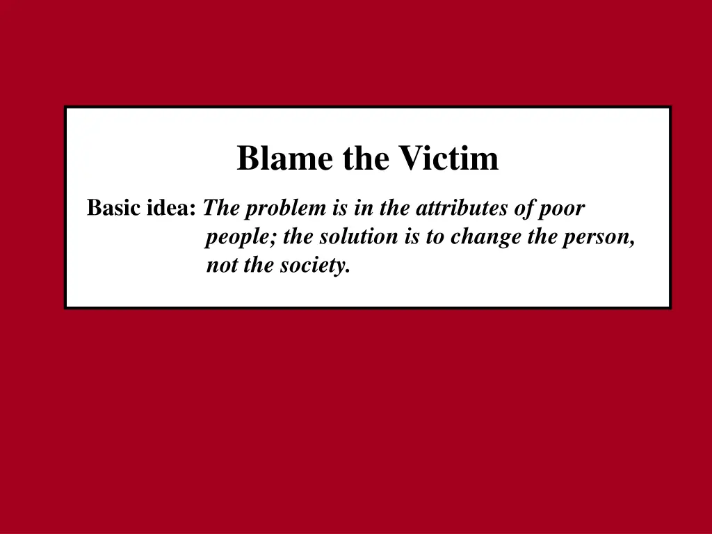 blame the victim