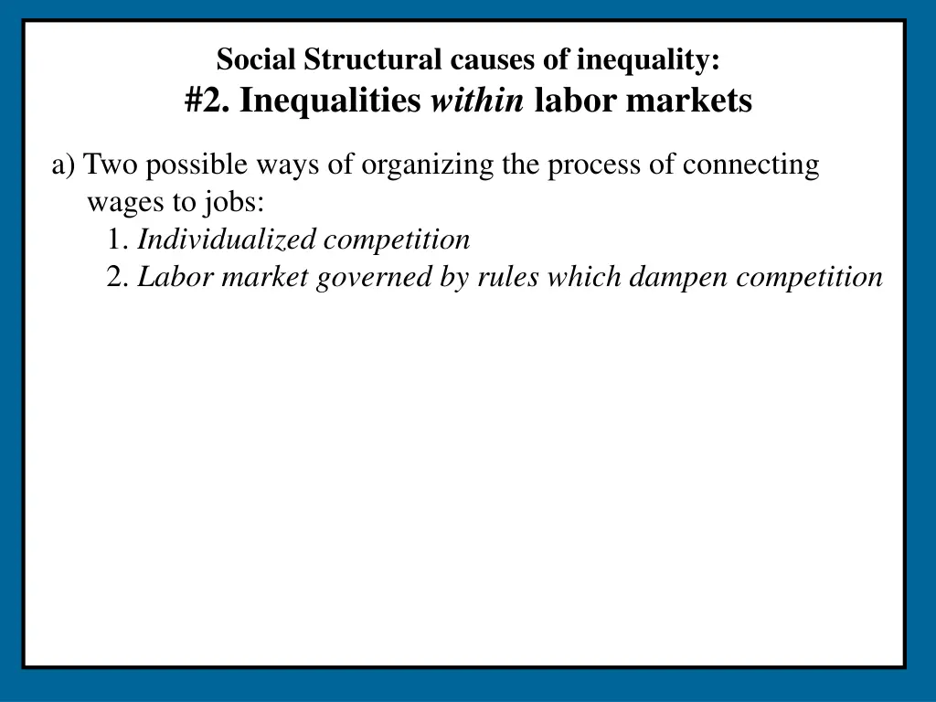 social structural causes of inequality 5