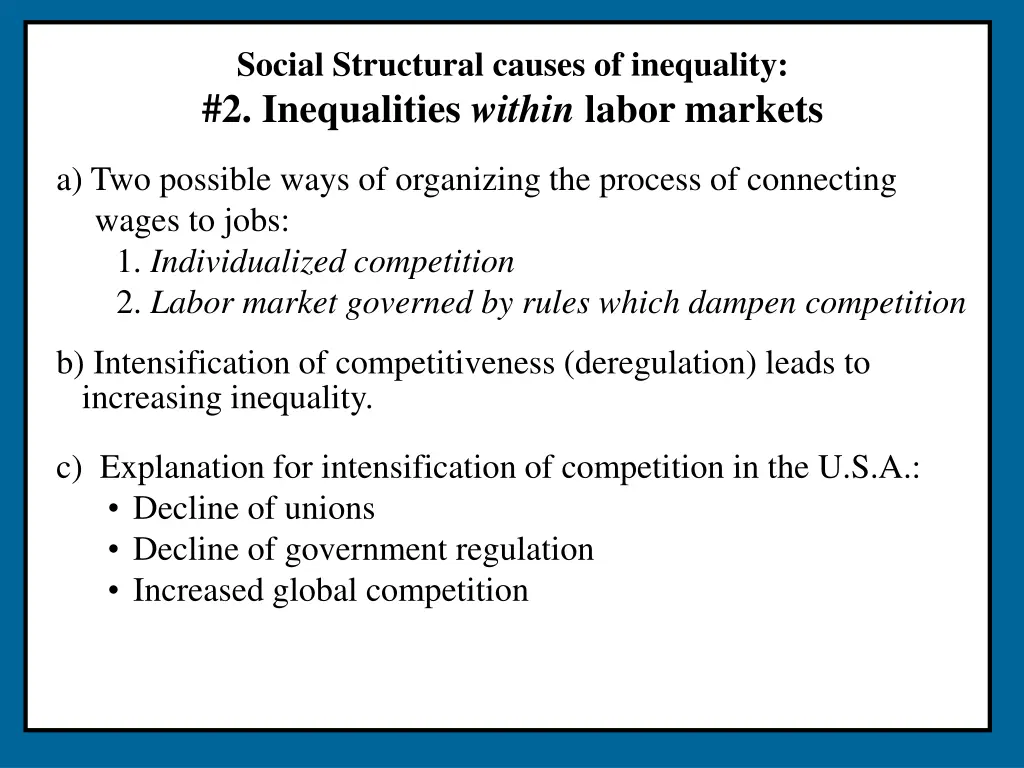 social structural causes of inequality 7