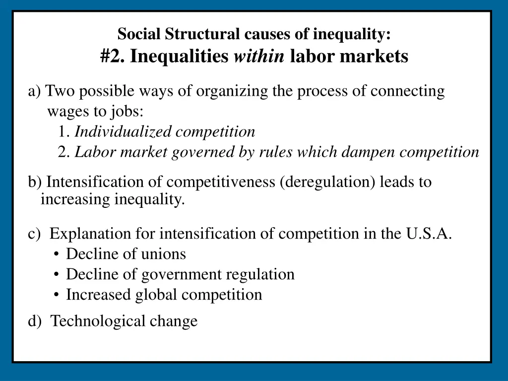 social structural causes of inequality 8