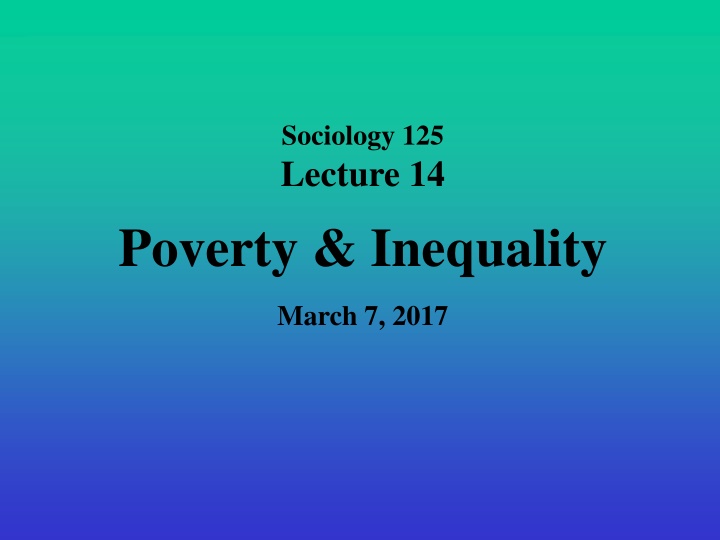 sociology 125 lecture 14