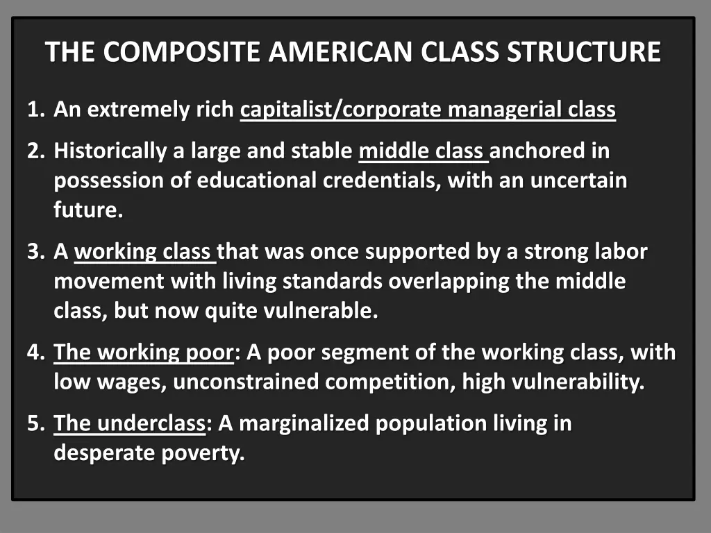 the composite american class structure