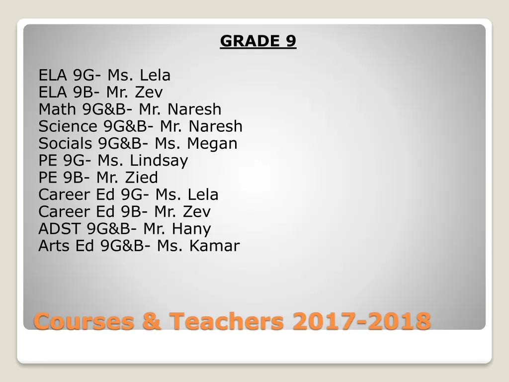 grade 9