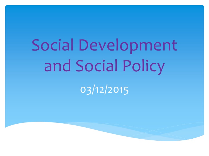 social development and social policy