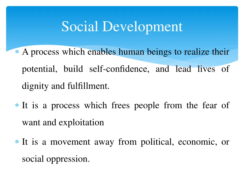 social development